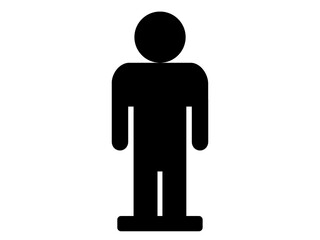 Person standing icon symbol illustration isolated on white background. 