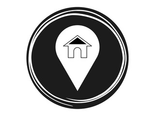address icon illustration. home location sign symbol 