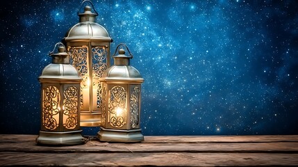 Soft glowing lanterns drifting on dark sea beneath countless stars in a quiet and peaceful nighttime scene