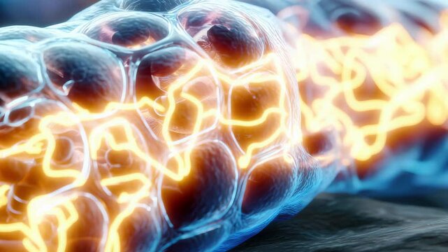 Mitochondrial energy core: ATP creation, organelle complexity, cristae texture, luminous zone, microscopic detail, energized compartment, dynamic layer, vibrant fold, cellular spark, structured vault