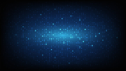 Abstract digital blue square particles background for business, finance, research, tech and science. vector illustration