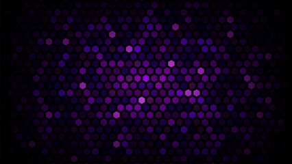 Abstract Digital Purple Hexagons Business or Science Background. Medical Research or Tech Innovation Online Webinar Presentation Event. Conference or Forum Vector Illustration