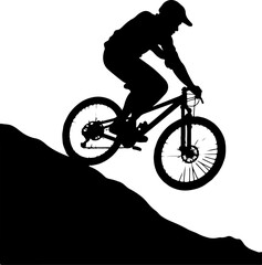 Obraz premium mountain biking, cycling, man and tree vector bundle