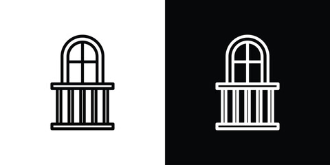 Balcony icon. Simple thin line, outline vectors