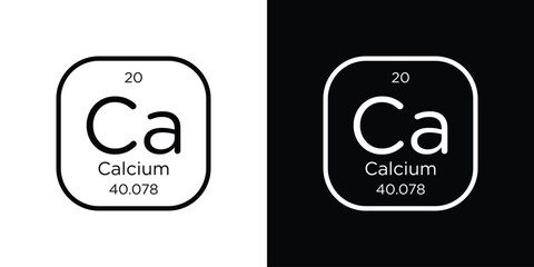 Calcium icon. Simple thin line, outline vectors