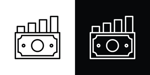 capital gain icon. Simple thin line, outline vectors