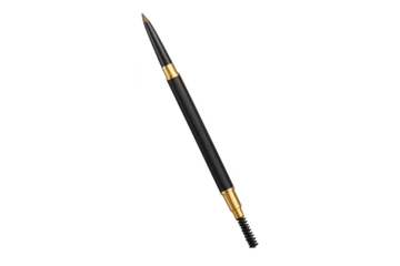 Elegant eyebrow brush isolated on a transparent background for cosmetic use