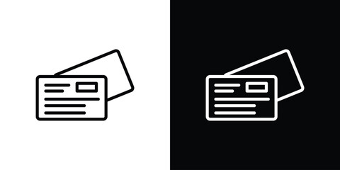 Cheque icon. Simple thin line, outline vectors
