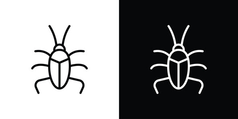 Cockroach icon. Simple thin line, outline vectors