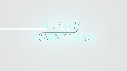 Merry Christmas neón celeste alfa.
