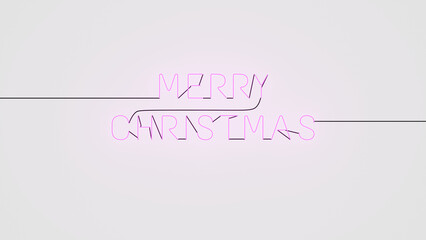 Merry Christmas neón rosa alfa.
