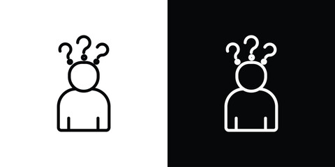 Curious human icon. Simple thin line, outline vectors
