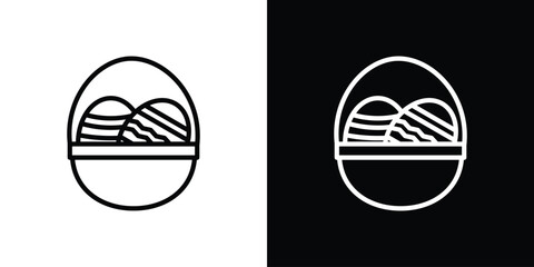 Easter eggs icon. Simple thin line, outline vectors