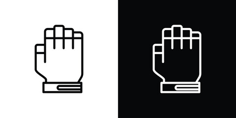 Fitness Gloves icon. Simple thin line, outline vectors
