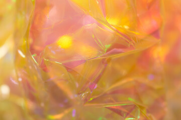Abstract Iridescent Background in Warm Pastel Tones with Glossy Light Reflections – Dreamy and...