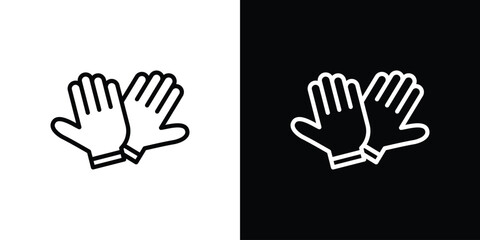 Gloves icon. Simple thin line, outline vectors