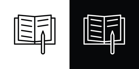 Homework icon. Simple thin line, outline vectors