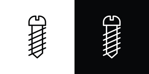 Implant Fixture icon. Simple thin line, outline vectors