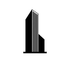 Modern Skyscraper Black and White Architectural Illustration