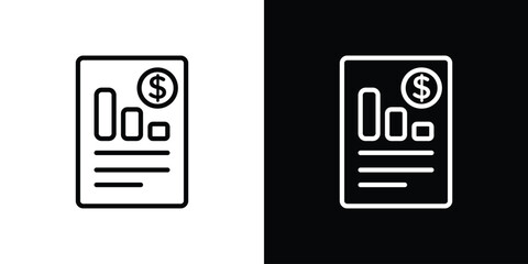 Income statement icon. Simple thin line, outline vectors