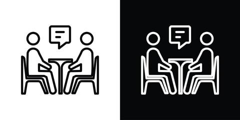 Job interview icon. Simple thin line, outline vectors