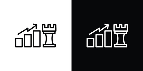 Marketing strategy icon. Simple thin line, outline vectors