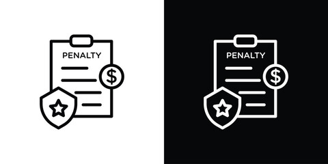 Penalty icon. Simple thin line, outline vectors