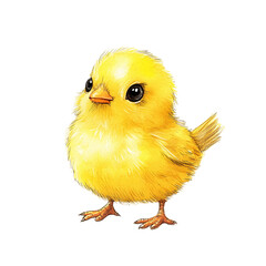 baby chicken on white background