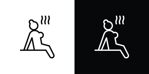 Fototapeta premium Sauna icon. Simple thin line, outline vectors