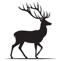 Elegant Deer Silhouette Art for Wildlife Enthusiasts