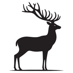 Elegant Deer Silhouette Art for Wildlife Enthusiasts