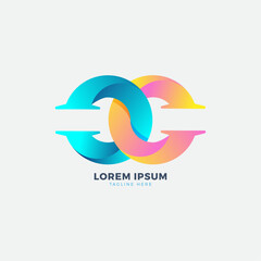 Vibrant overlapping circles logo with colorful gradient effect