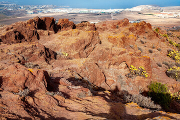 Rock formations, Cuevas de Quatro Puertas, Island Gran Canaria, Canary Islands, Spain, Europe.