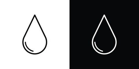 Water drop icon. Simple thin line, outline vectors