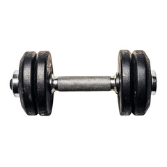 dumbbell on white background