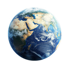 earth globe on white background