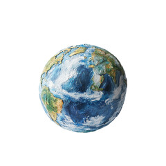 earth globe on white background
