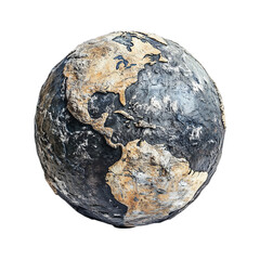 earth globe on white background