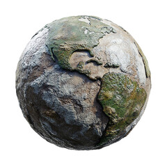 earth globe on white background