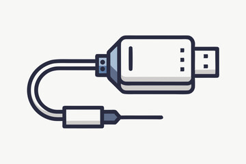 mono line vector icon usb cable