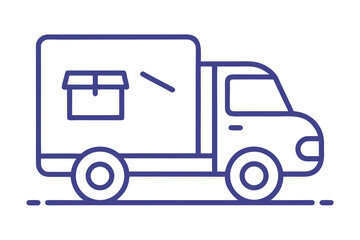 Fototapeta premium simple mono line icon delivery shipping box