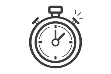 simple mono line icon stopwatch timer device