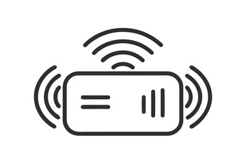 simple mono line icon wireless speaker