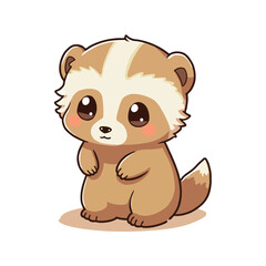 Obraz premium Cute Baby Honey Badger Clipart 06