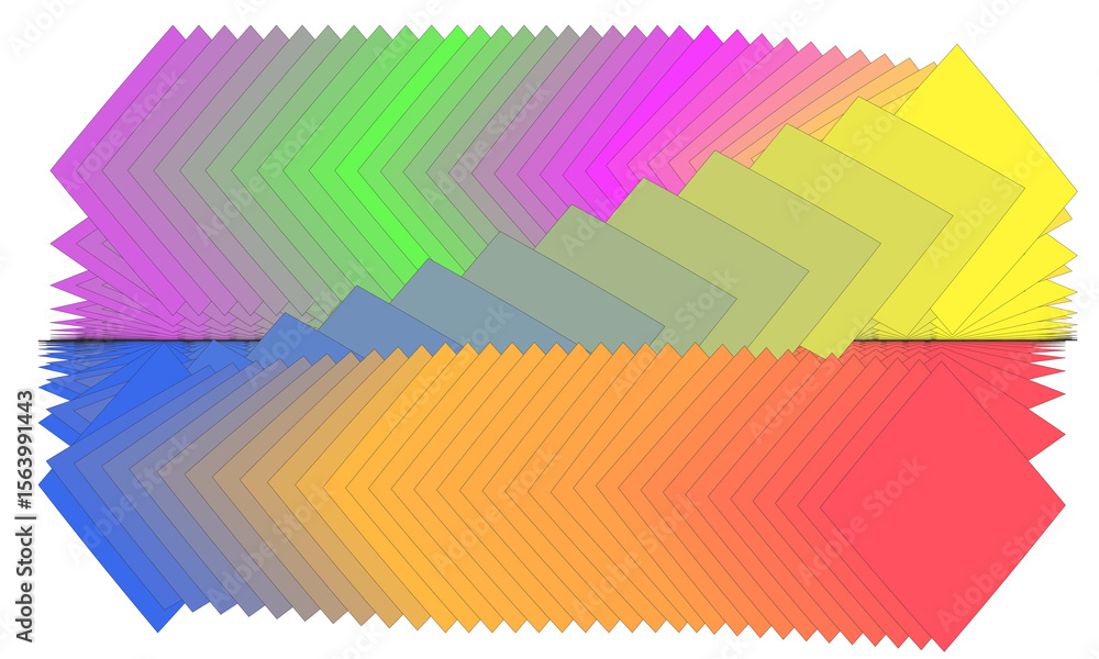 Poster abstract geometric pattern with gradient colors isolated on white background