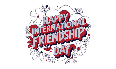 International friendship day typography t-shirt design. Vector illustration.