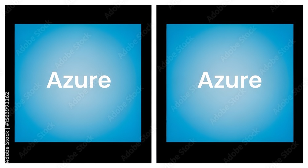 Poster Azure Cloud Computing Logo | Multiple Azure Logos in Square Layout for Technology and Software Marketing