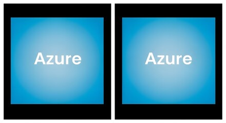 Fototapeta premium Azure Cloud Computing Logo | Multiple Azure Logos in Square Layout for Technology and Software Marketing