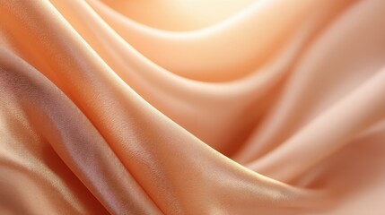 Obraz premium Background with flowing peach satin texture for elegant design projects