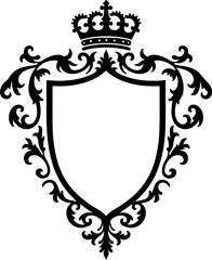 Royal Crown Frame with Laurel Wreath Ornament king vector 